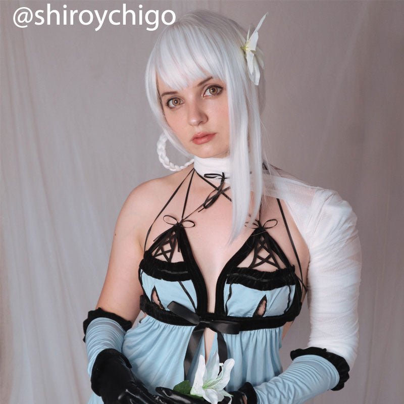 【48HR SHIP】Nier Automata RepliCant Kaine Silver Gray Braid Cosplay Wig - lemailwigs