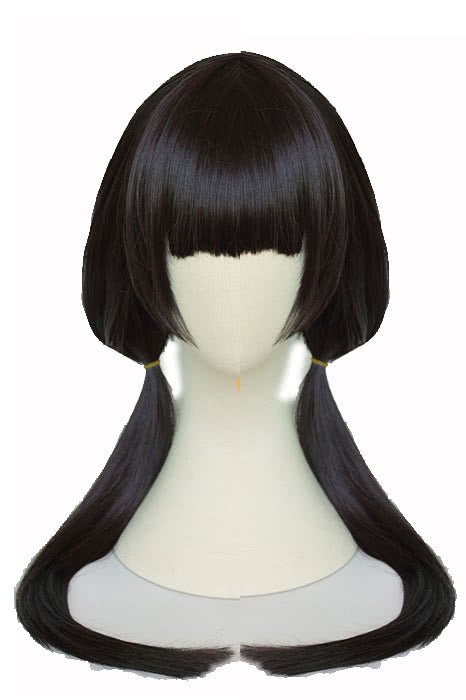 55cm Long Black Straight Girl Meets Bear Machi Amay Wigs - lemailwigs