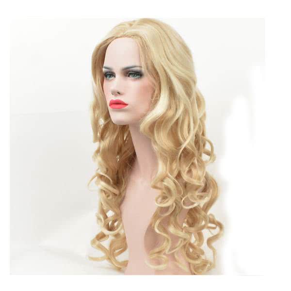 60cm Long Blonde Women Hair Curly Sweet Fashion Cosplay Wigs - lemailwigs
