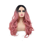 60cm Long Classic Curly Black Gradient Brown Pink Grey Charms Fashion Wigs - lemailwigs