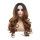 60cm Long Classic Curly Black Gradient Brown Pink Grey Charms Fashion Wigs - lemailwigs