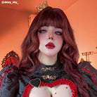 60cm Long Curly Dark Red Fashion Lolita Cosplay Wig - lemailwigs
