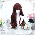 60cm Long Curly Dark Red Fashion Lolita Cosplay Wig - lemailwigs