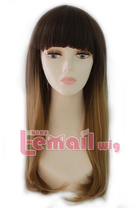 60cm Long Mixed Color Straight Fade Hair Cosplay Wigs zy119 - lemailwigs