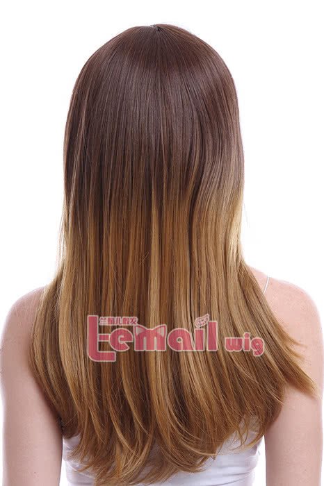 60cm Long Mixed Color Straight Fade Hair Cosplay Wigs zy119 - lemailwigs