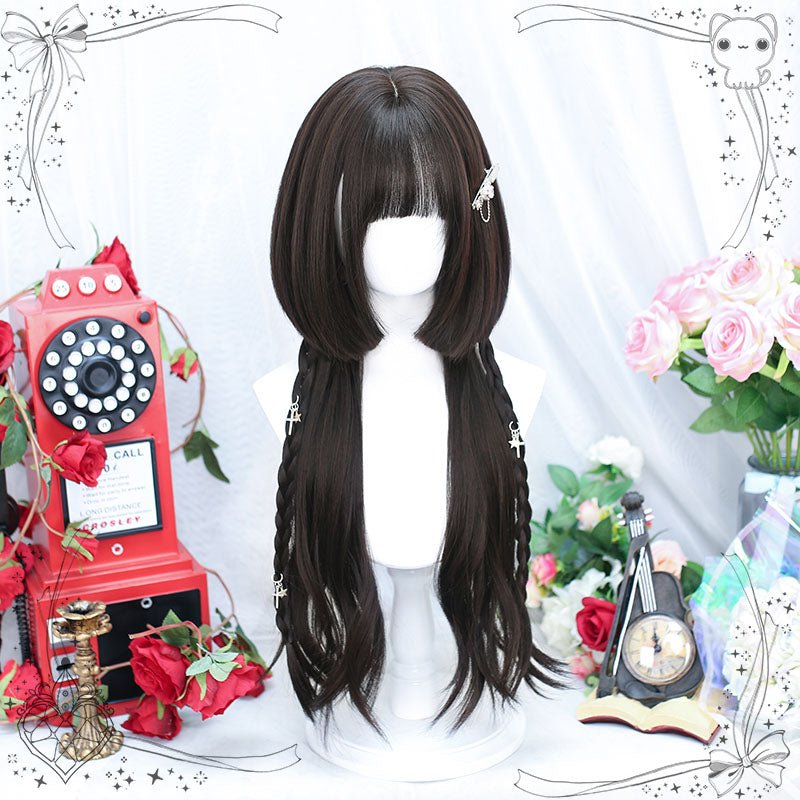 70cm Long Straight Brown jellyfishes Lolita Cosplay Wig - lemailwigs