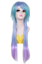 70cm Mixed Color Lolita Wigs Straight Fade Cosplay Hair - lemailwigs