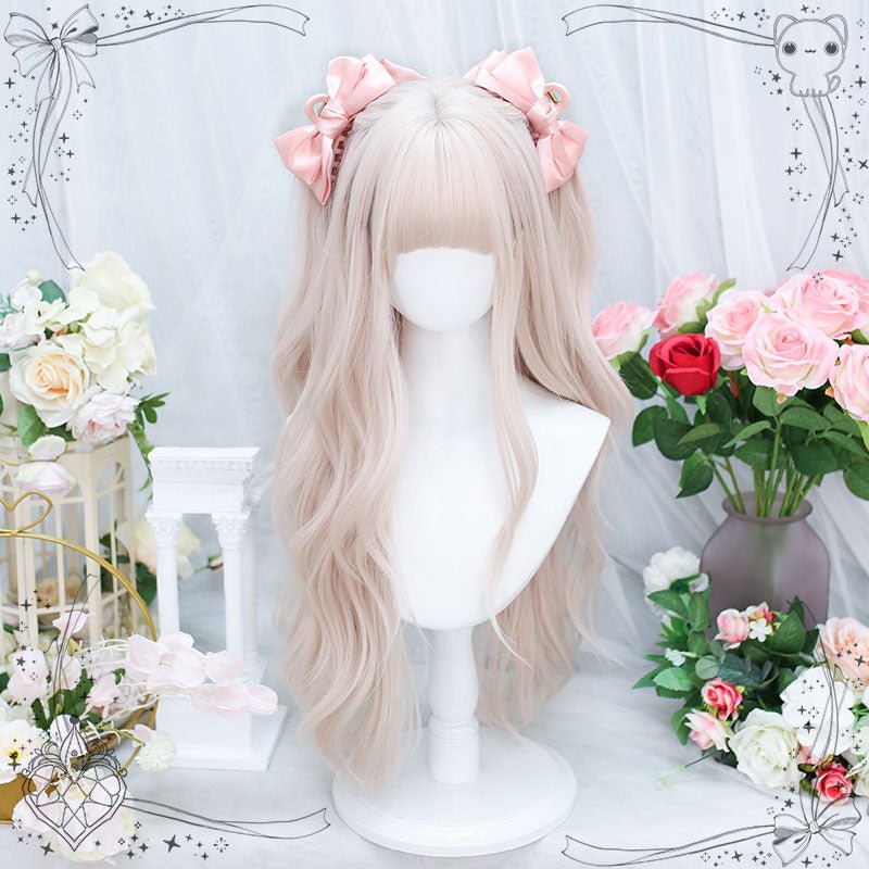 75cm Light Pink Long Curly Lolita Wig - lemailwigs
