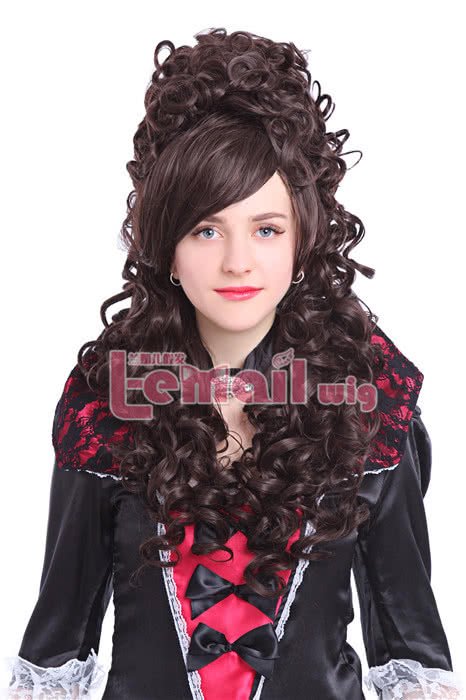 80cm Long Brown Marie Antoinette Movie Cosplay Wigs - lemailwigs