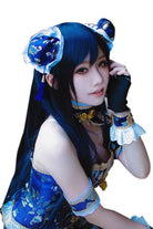 80cm Long Love Live! Sonoda Umi Dark Blue Gray Cosplay Wigs - lemailwigs