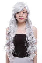 80cm Long Silver Curly Sweet Women Fashion Hair Wigs CW201C - lemailwigs