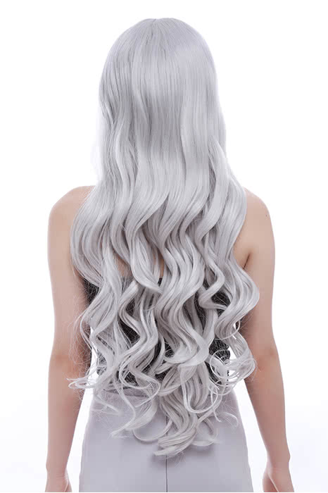 80cm Long Silver Curly Sweet Women Fashion Hair Wigs CW201C - lemailwigs