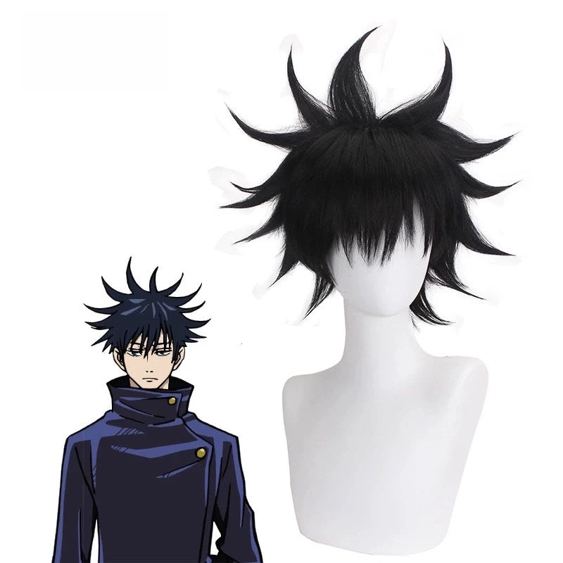 Anime Jujutsu Kaisen Megumi Fushiguro Black Cosplay Wigs1