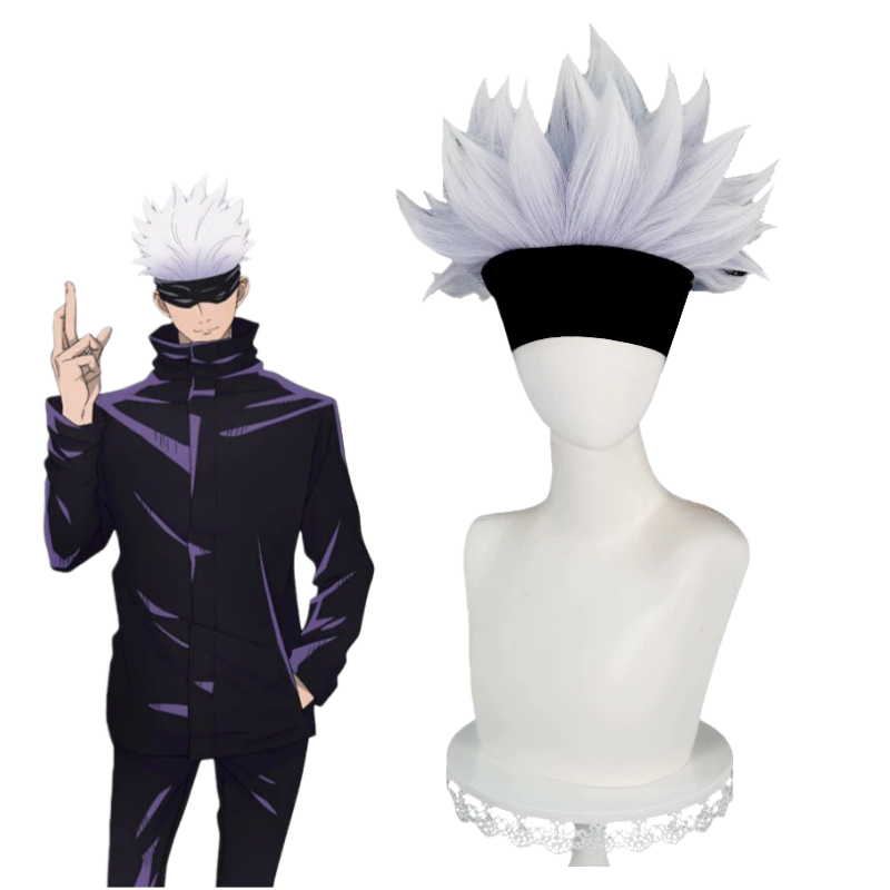 Anime_Jujutsu_Kaisen_Satoru_Gojo_Grey_Short_Fluffy_Layered_Men_Cosplay_Wigs_1