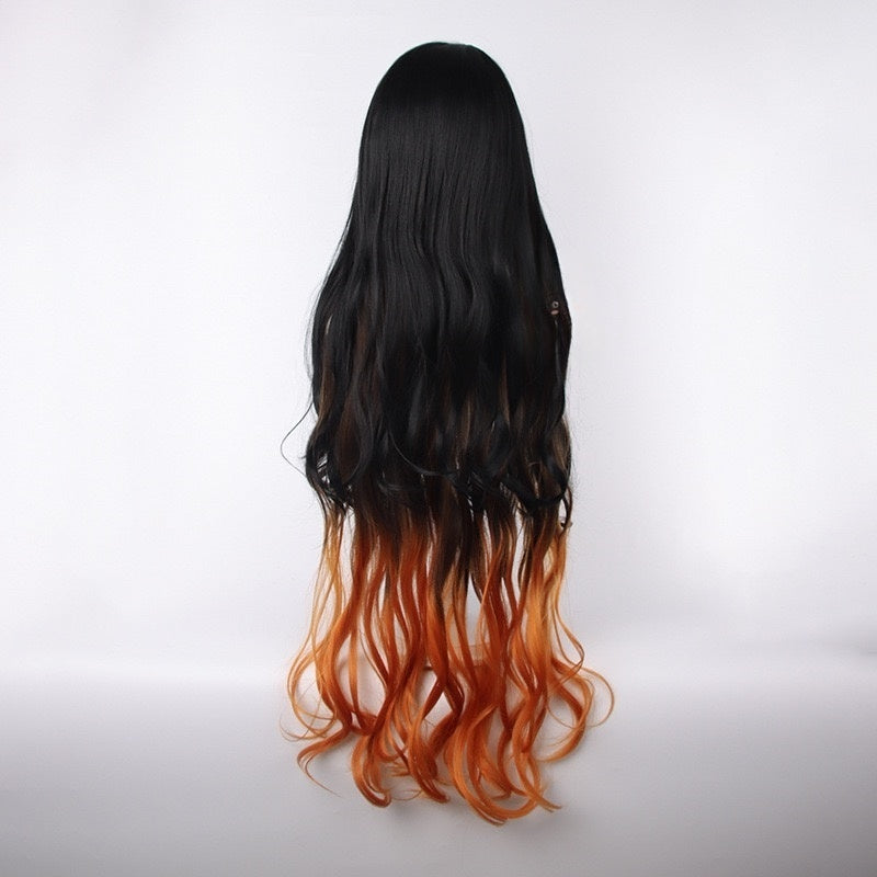 Demon_Slayer_Kimetsu_no_Yaiba_Kamado_Nezuko_Long_Curly_Gradient_Cosplay_Wigs_3