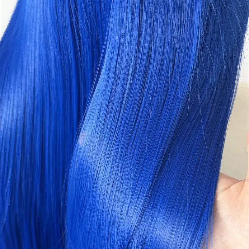 L-email Wig 80cm Klein Blue Front Lace Cosplay Wig
