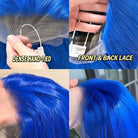 L-email Wig 80cm Klein Blue Front Lace Cosplay Wig