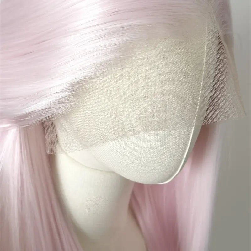 L-email Wig 80cm Pale Cream Pink Large Front Lace Wig