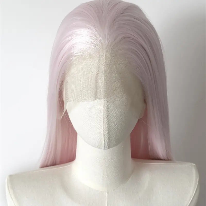 L-email Wig 80cm Pale Cream Pink Large Front Lace Wig