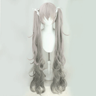 L-email Wig Hatsune Miku 25ji 105cm Mixed Gray Ponytail Cosplay Wig