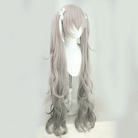 L-email Wig Hatsune Miku 25ji 105cm Mixed Gray Ponytail Cosplay Wig