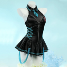 L-emailWigHatsuneMikuOne-pieceBlackSwimsuitCosplayCostume_1