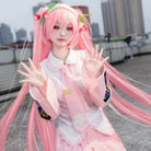 L-emailWigHatsuneMikuSakuraMikuPinkFullSetHalloweenCosplayCostume_3