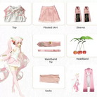 L-emailWigHatsuneMikuSakuraMikuPinkFullSetHalloweenCosplayCostume_3