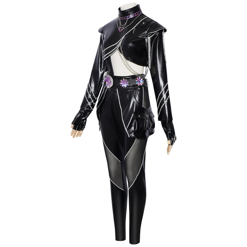 L-emailWigHuntrXKpopDemonHunterRumiBlackLeatherCombatCosplayCostume_2