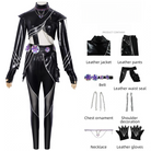 L-emailWigHuntrXKpopDemonHunterRumiBlackLeatherCombatCosplayCostume_9