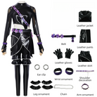 L-emailWigHuntrXKpopDemonHunterZoeyBlackLeatherCombatCosplayCostumeAndWigFullSet_4