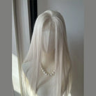 L-email Wig Ivory Platinum 13×6 Lace Wig with Hand-Tied Nape for High Ponytails