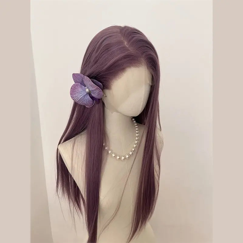 L-email Wig Muted Mauve 13×6 Lace Wig with Hand-Tied Nape