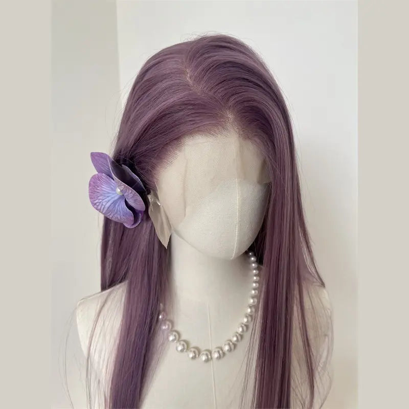 L-email Wig Muted Mauve 13×6 Lace Wig with Hand-Tied Nape