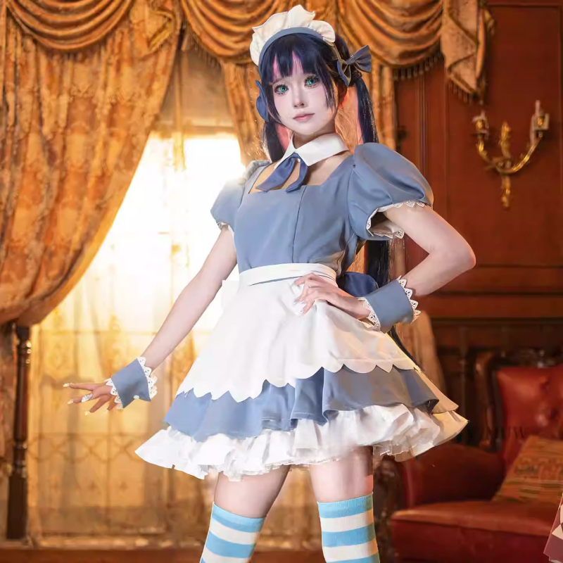 Panty & Stocking with Garterbelt Stocking Anarchy Sweets Paradise Maid Outfit Cosplay Costume - lemailwigs