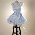 L-email Wig Re:Zero Rem Ram Maid Dress Cosplay Costume