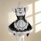 L-email Wig Re:Zero Rem Ram Maid Dress Cosplay Costume