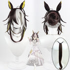 L-email Wig Umamusume: Pretty Derby Dream Journey Brown Mixed Cosplay Wig Ears Tail