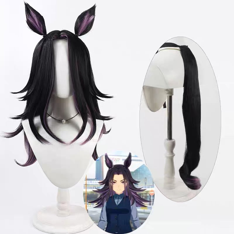 L-emailWigUmamusumePrettyDerbyFenomenoBlackPurpleTailAndEarsHalloweenCosplayWig_2