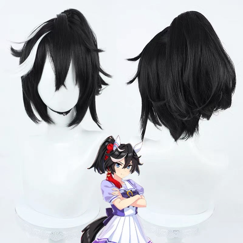 L-emailWigUmamusumePrettyDerbyKatsuragiAceBlack40cmHalloweenCosplayWig_1