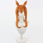 L-email Wig Umamusume: Pretty Derby Mayano Top Gun Wedding Orange Cosplay Waig Ears Tail