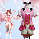 Umamusume: Pretty Derby Sakura Laurel Racing Outfit Cosplay Costume01-L-email Wig