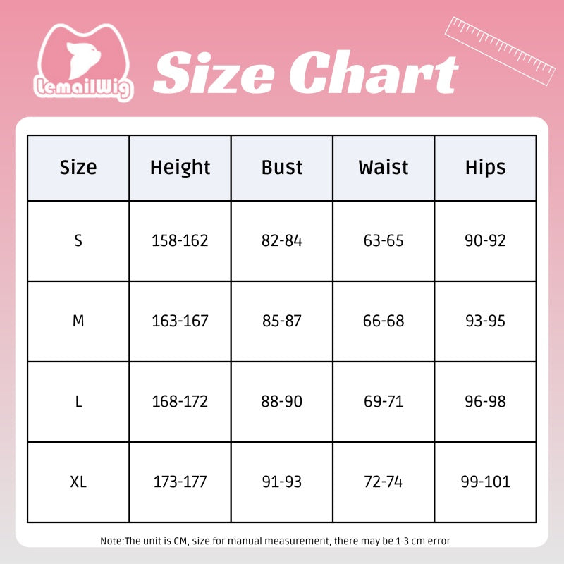 Umamusume: Pretty Derby Sakura Laurel Racing Outfit Cosplay Costume Size ChartL-email Wig