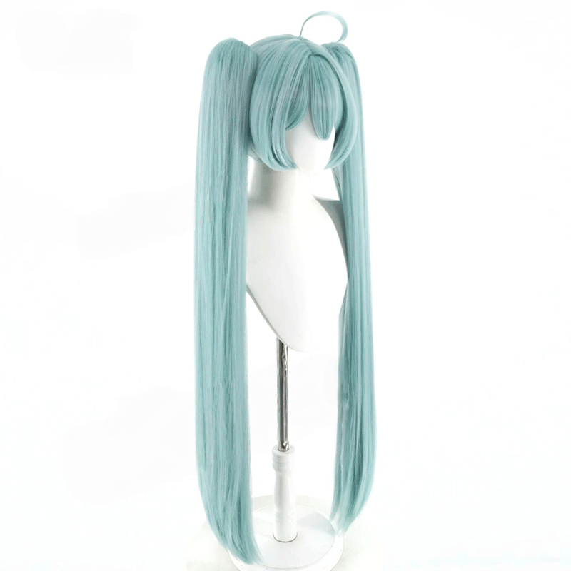 L-email Wig 100cm Light Green Long Twin-Tail Cosplay Heat Wig05