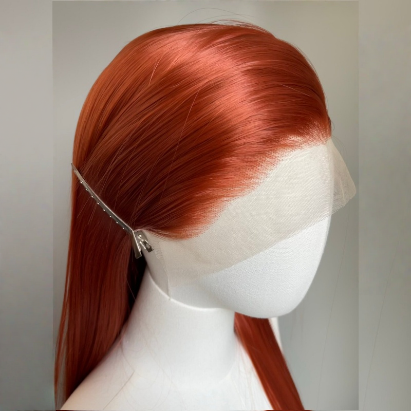 L-email Wig 6 Colors 13×4 Hand Hook 80cm Long Straight Font Lace Wig5