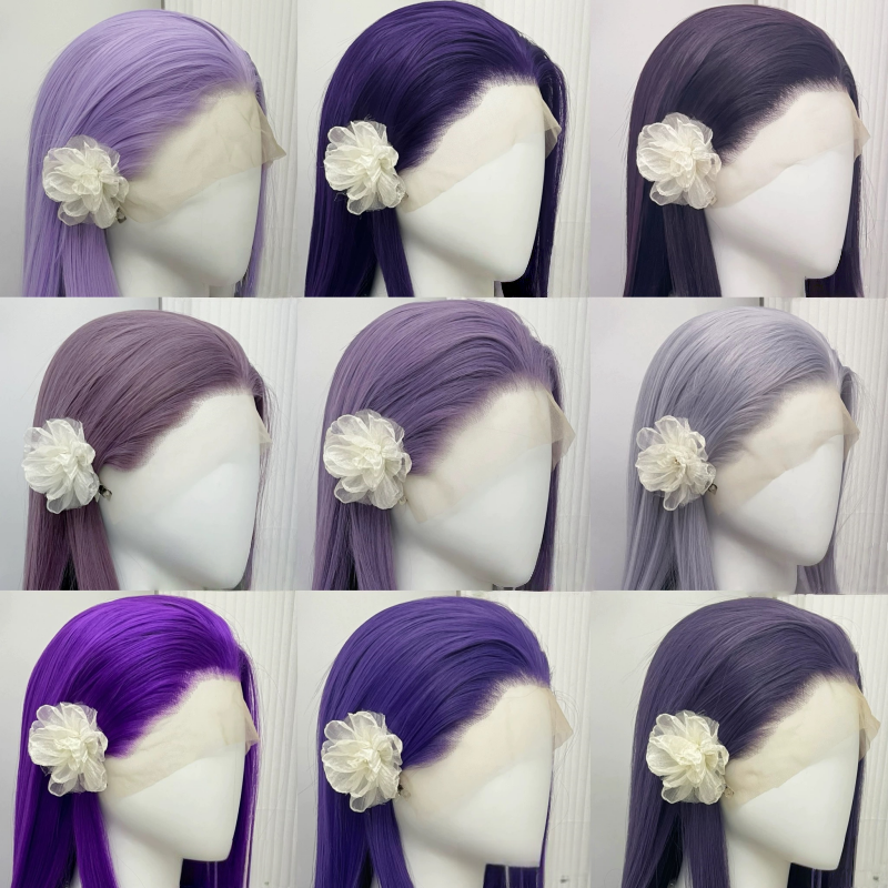 L-email Wig 9 Colors 13×4 Hand Hook 80cm Long Straight Font Lace Wig