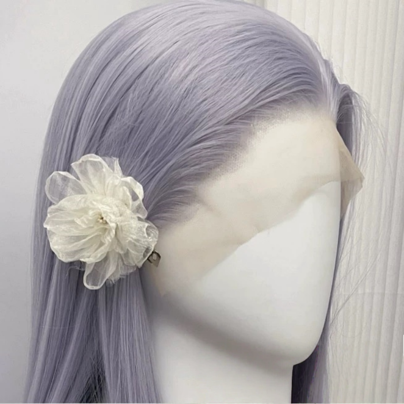 L-email Wig 9 Colors 13×4 Hand Hook 80cm Long Straight Font Lace Wig6