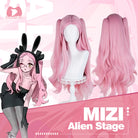 L-email Wig Alien Stage Mizi x Aniplus Collab Cafe Pink Cosplay Wig