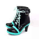 L-email Wig Classic 01 16th Anniversary Black Green Cosplay Shoes