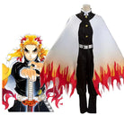 L-email Wig Demon Slayer Kyojuro Rengoku Kid's Halloween Cosplay Costume